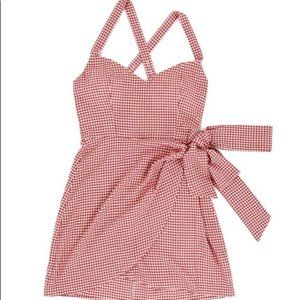 Fashion Brand Company Gingham Picnic Dress - L